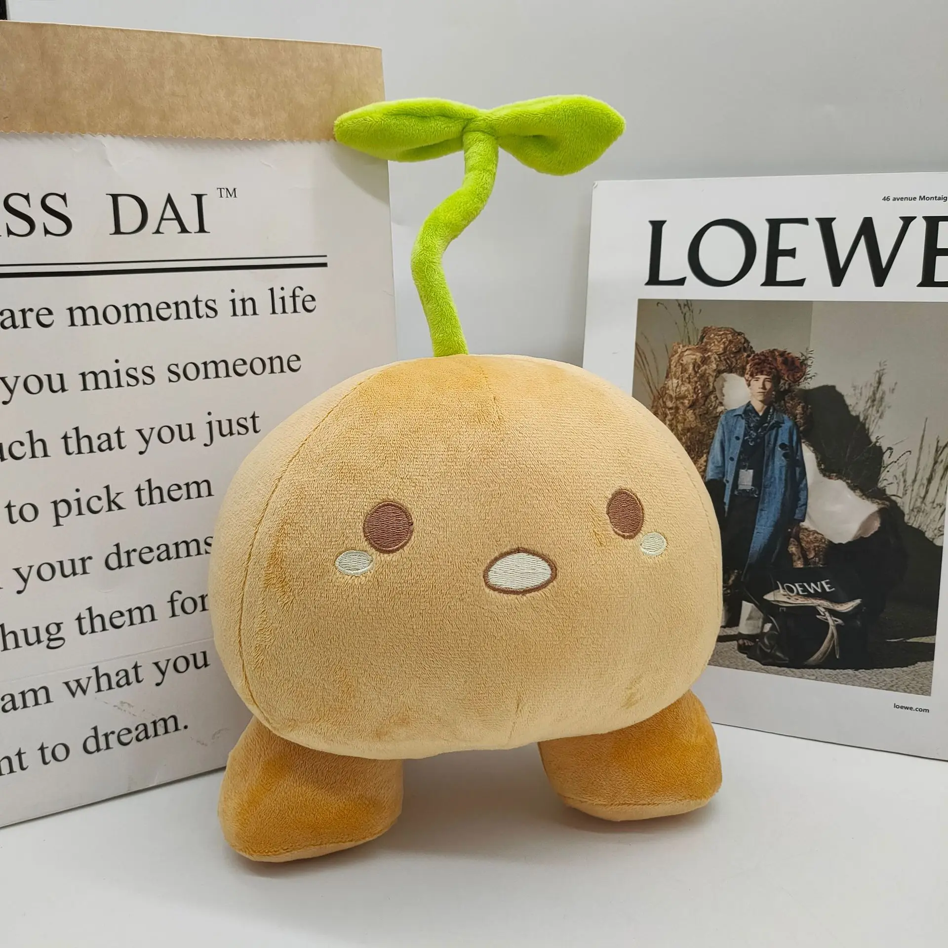 Seedot Plush Toy Horror Omori Game Character Figure Sprout Mole Anime Doll Kawaii Potato Sprout Soft Stuffed Vegetation Toys
