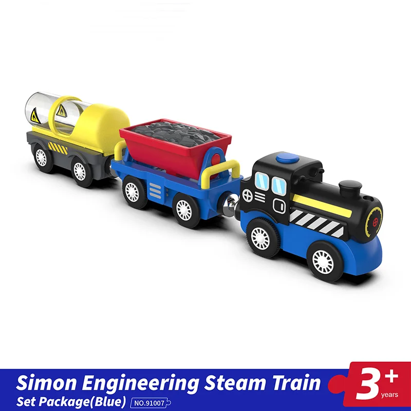 Детский деревянный пазл сборка игрушечного автомобиля Thomas the Train рельс электрический игрушечный конструктор Simon