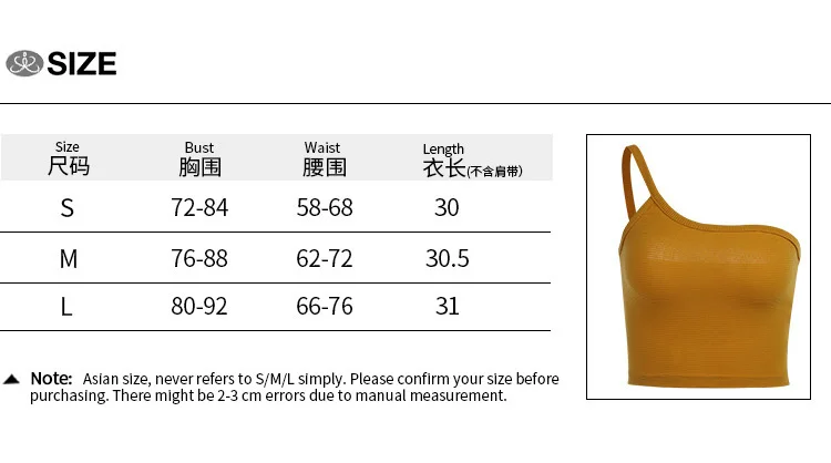 
YH2068 2020 New Fashion Tops Muj Tube One Shoulder Crop Top 