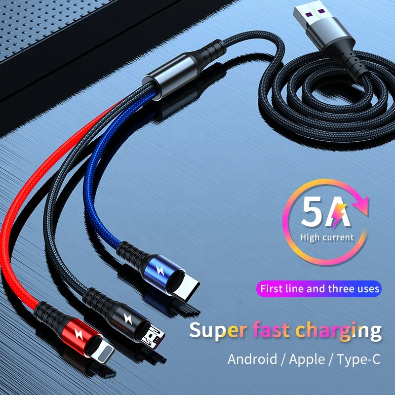  3 в 1 магнитное зарядное устройство Micro USB кабель для iPhone Android мобильный телефон Быстрая зарядка Магнит Type C провод