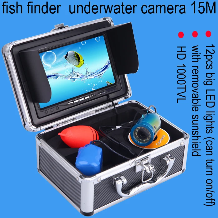 Портативный 7-дюймовый ЖК-монитор Fish Finder 1000TVL рыболовная камера с DVR Запись видео Функция 12 шт ИК/белый светодиод