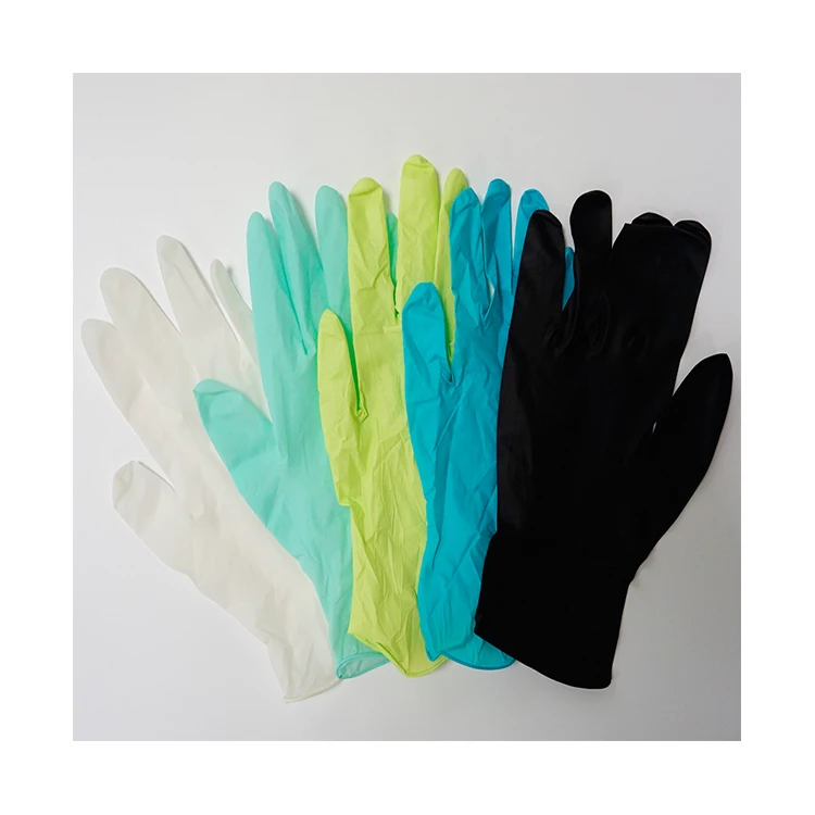 China Manufacture Quality Assurance Water Proof Anti-Static Safety Diamond Nitrile Gloves