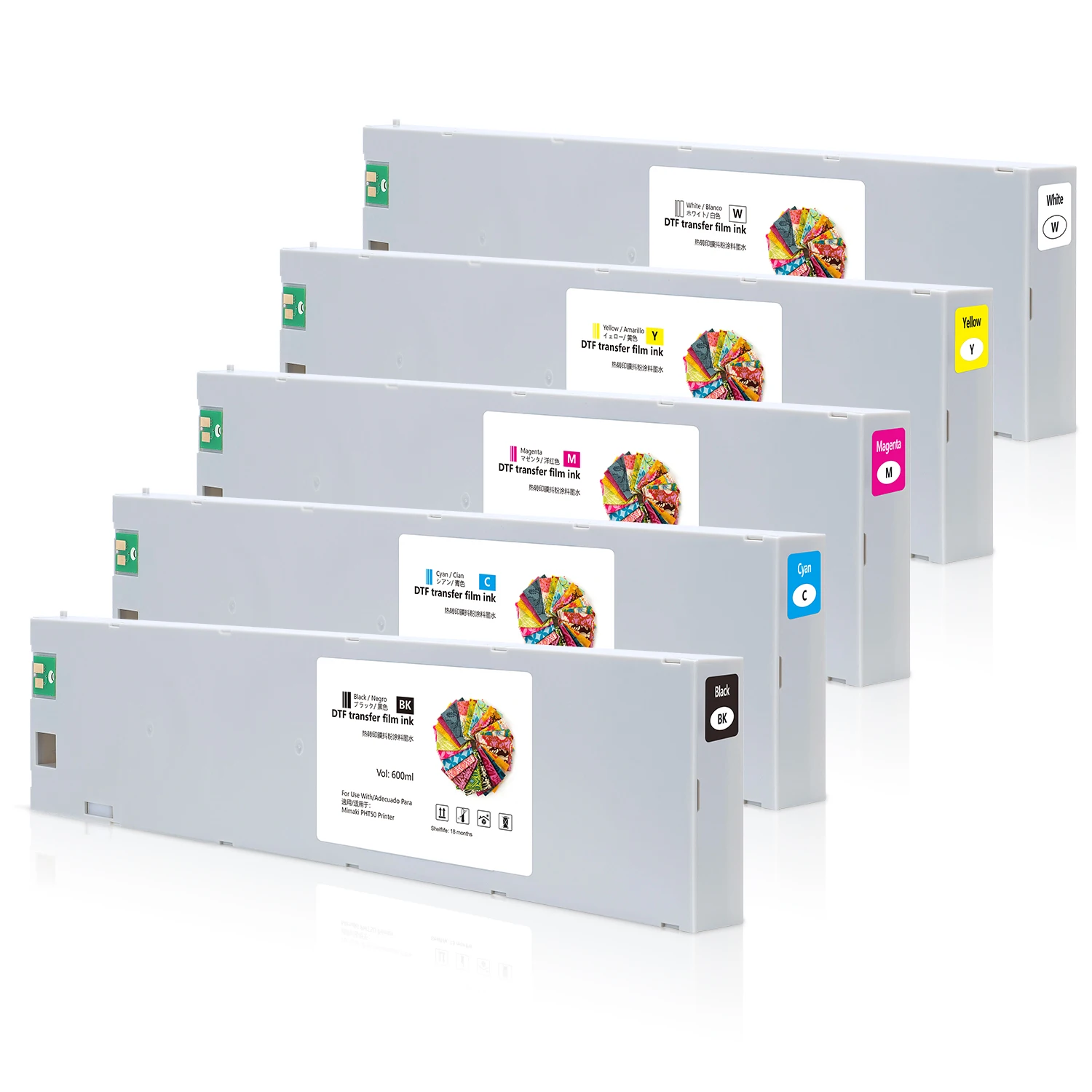 Xcellent High quality DTF Ink 600ml Cartridge With Chips For PHT50 Mimaki txf150-7 Printer Direct To Film DTF Ink