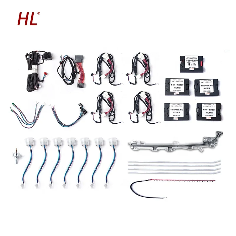 Cheap Price Car Interior Modification Led Decorative Light Ambient Lights+Luminous Horn Cover For Honda Accord