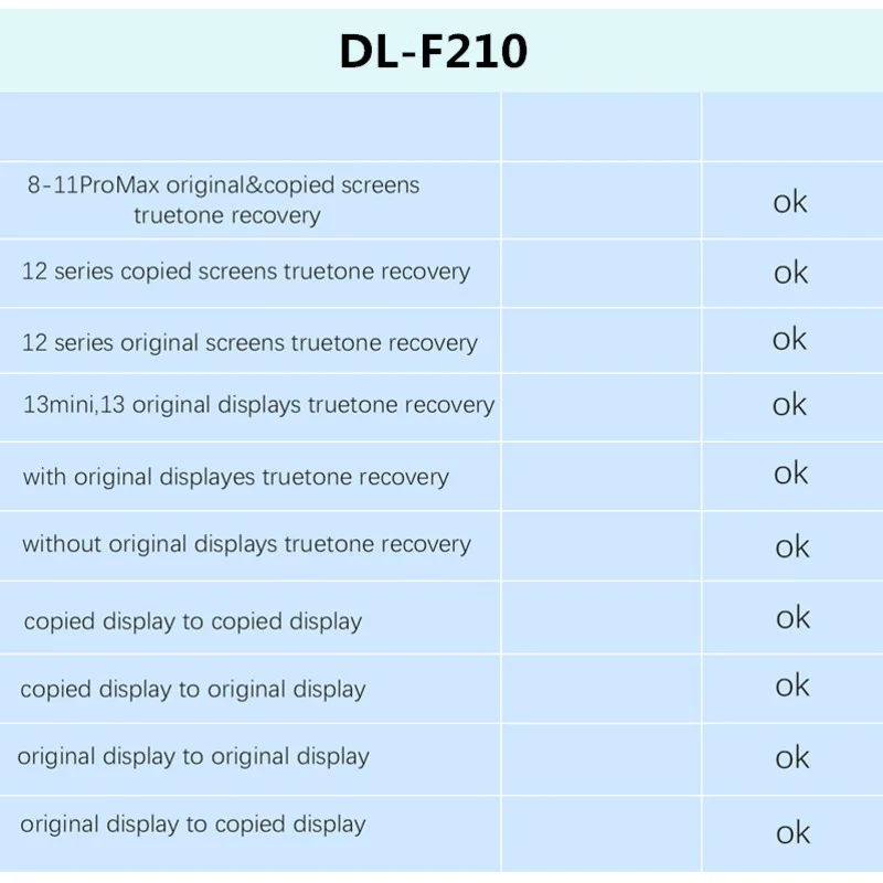 iParts Multifunction DL F210 True Tone Recovery Programmer For iPhone 8~12 13 LCD Original Copy Display Original Color Recovery