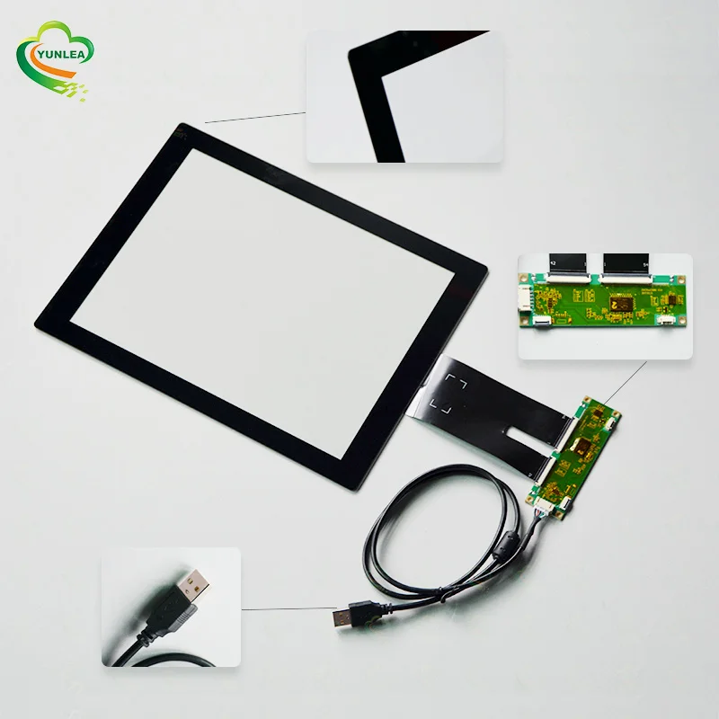 
Tempered glass usb EETI ILITEK PCAP 12.1' inch capacitive touch screen panel kits 