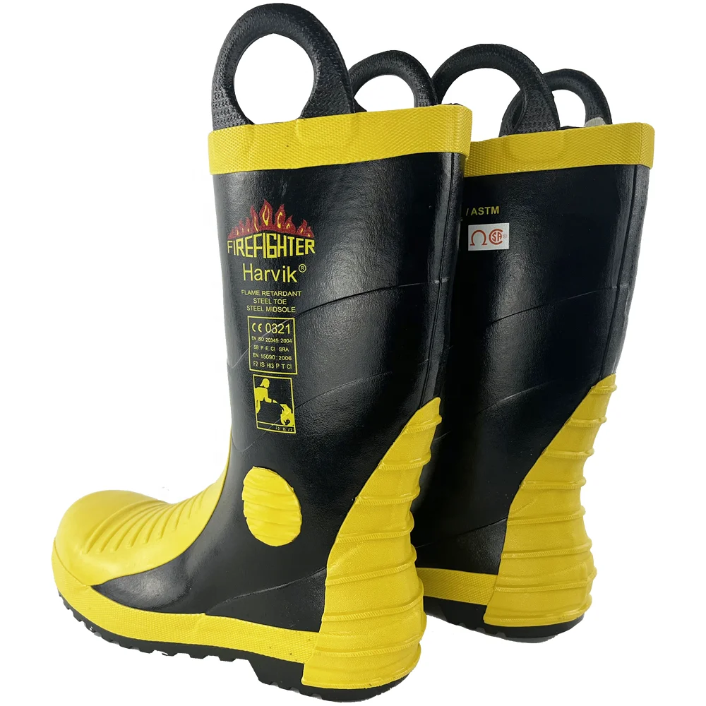 EN15090 FireProof Rubber Fire Fighting Equipment Fire Resistant boots