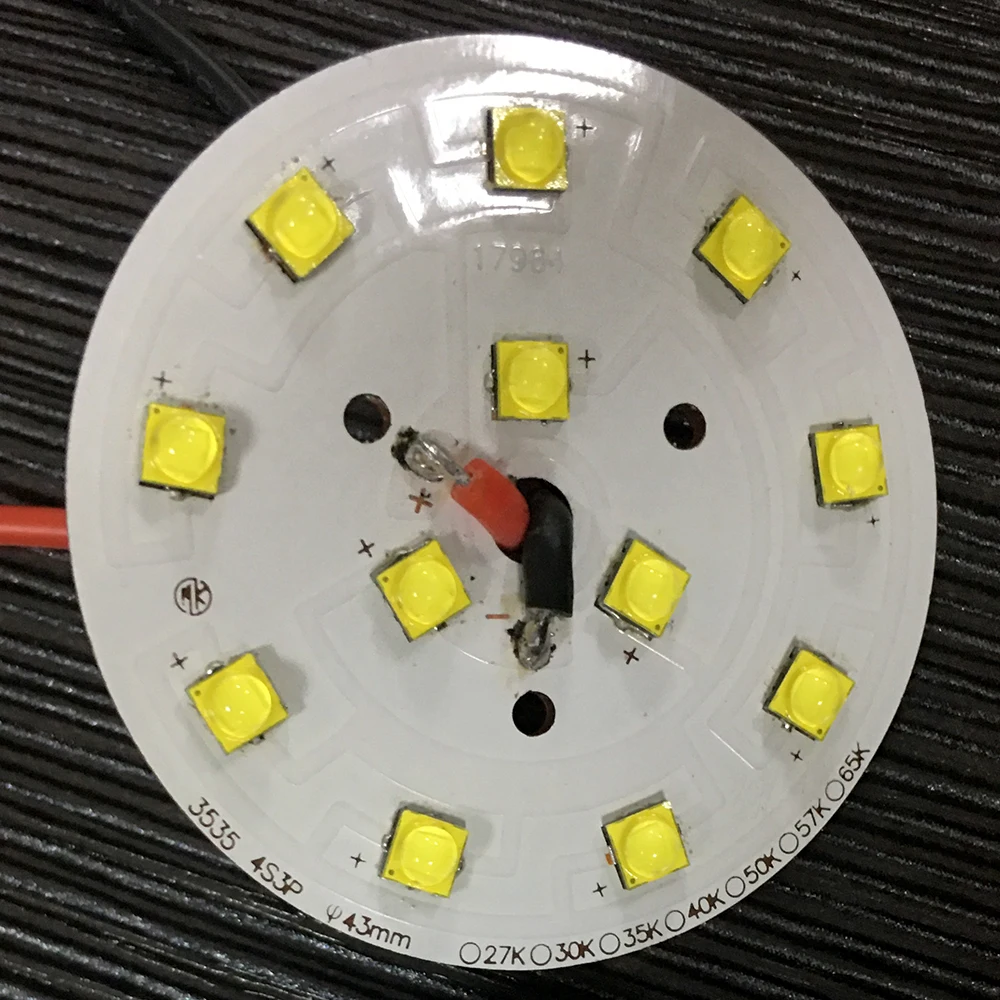 43*43mm Supply 3535 light source board 10W LED light board copper PCB board with led module