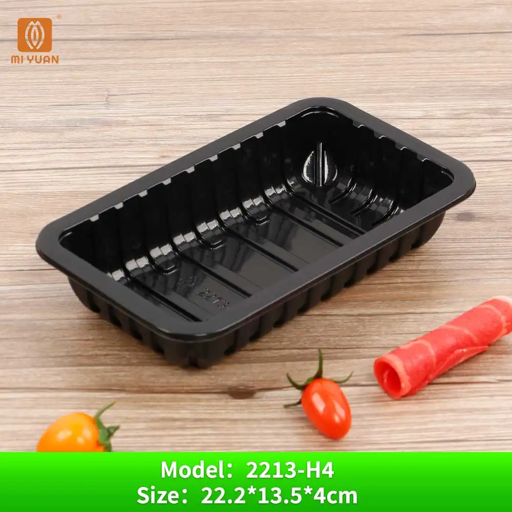 High Quality PP Disposable Blister Packaging Box Rectangle Shape MAP Chicken Takeaway Sealed Plastic Tray for Meat Storage