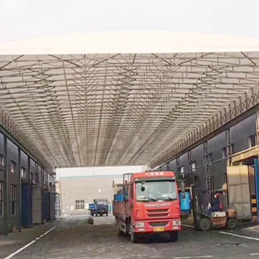 Outdoor Large Retractable Storage Sunshade Basketball Court Electric Sunshade Telescopic Canopy