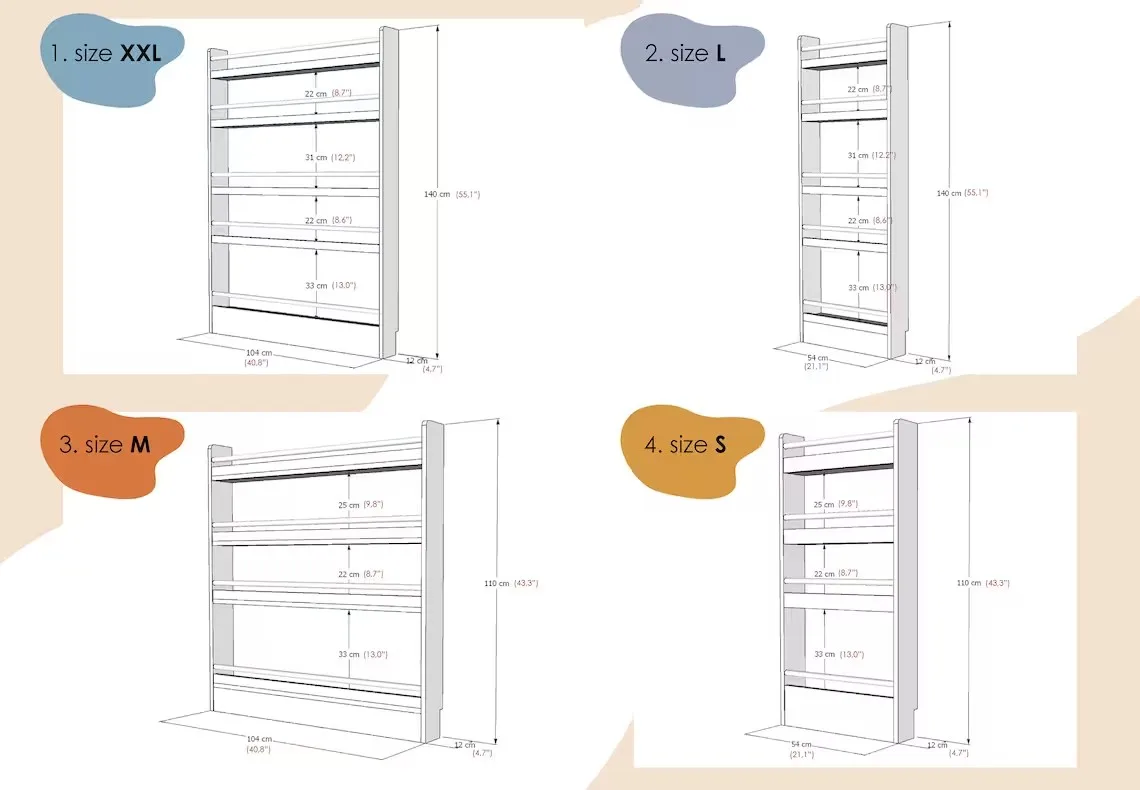 Kindergarten wooden book shelf book storage display stand book holder