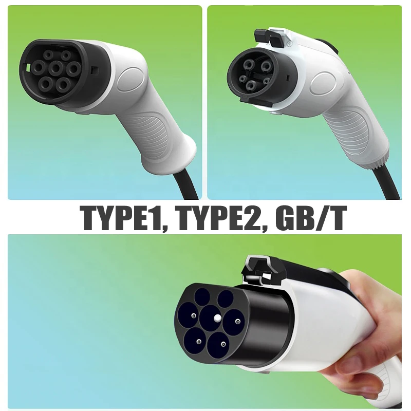 Оптовая продажа OEM ODM gbt type2 16a 32a 7kw 22kw напольная электрическая Автомобильная зарядная станция переменного тока со светодиодным сенсорным экраном