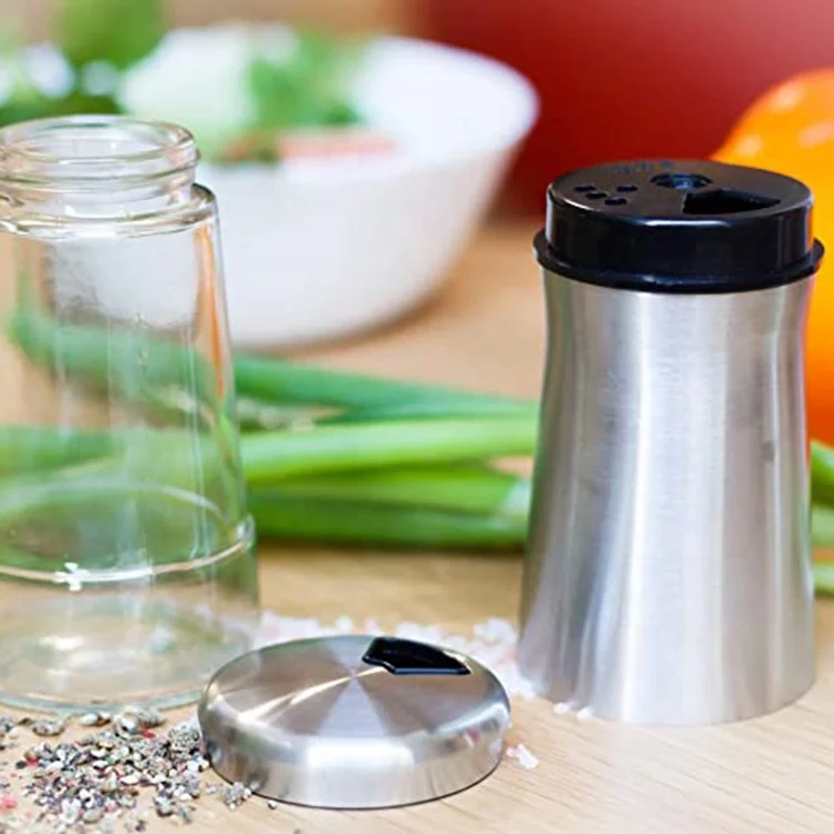 Лидер продаж онлайн шейкеры для соли и перца с рукавом из нержавеющей стали