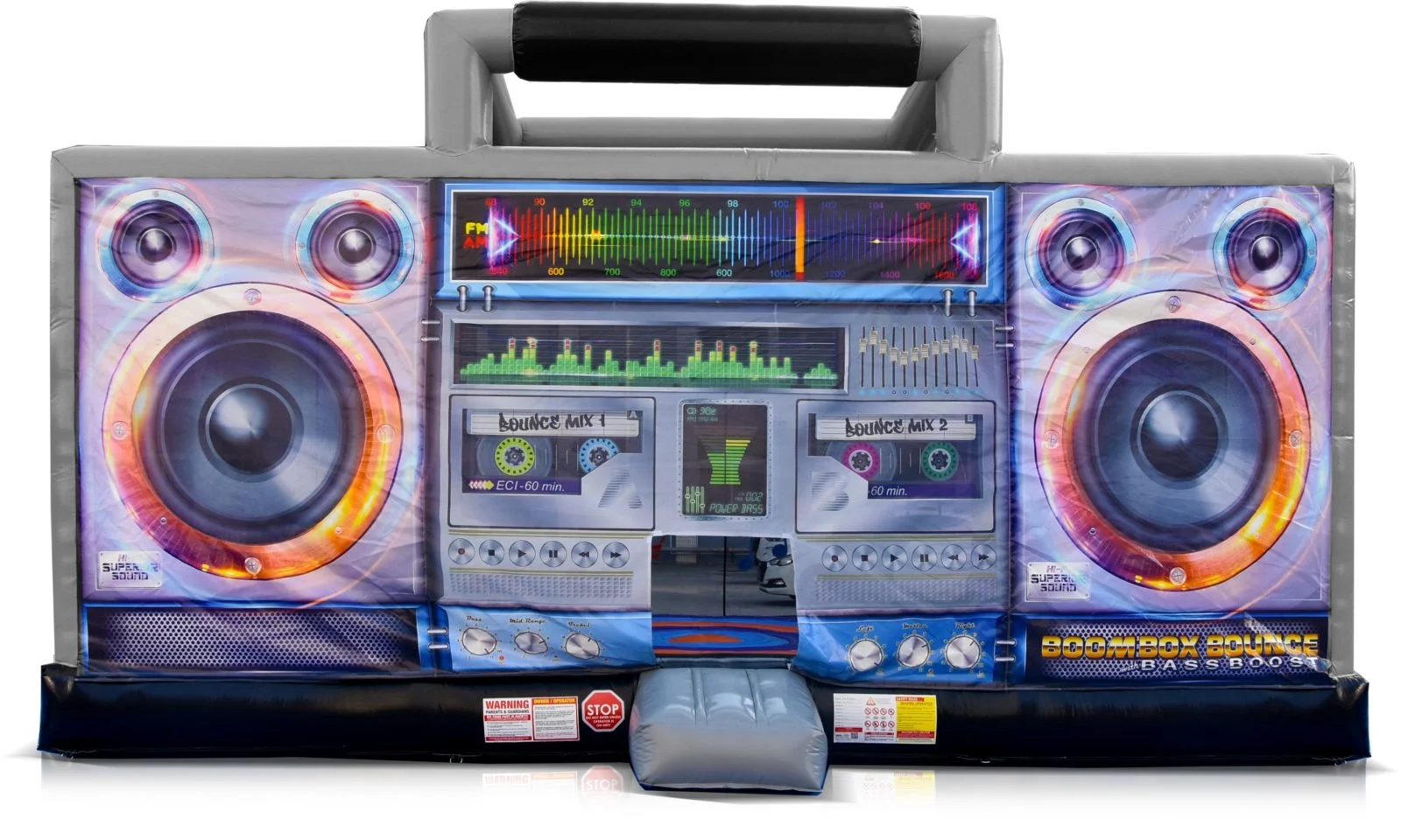 Hot sale Interactive Inflatable Disco Dance House Adult Boom Box Jumping Bouncy Castle Retro Boombox Bouncer For Party