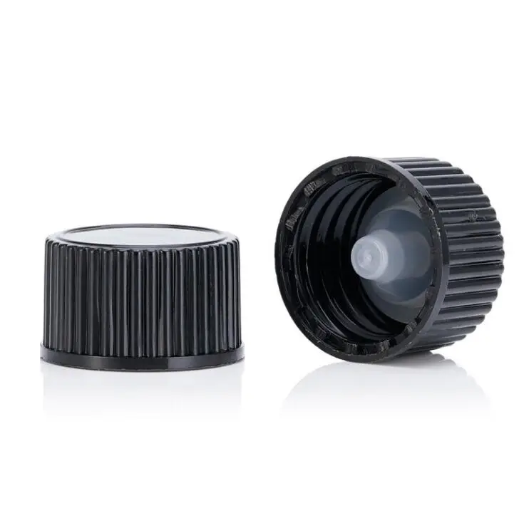 Non spill Seal Black Polycone Phenolic Bakelite Screw Closure cap with plug for cosmetic bottles 18mm 20mm 22mm 24mm 28mm