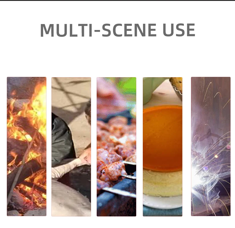 Gf908 custom logo double 2 metal focus fire blue flame gas torch lighter