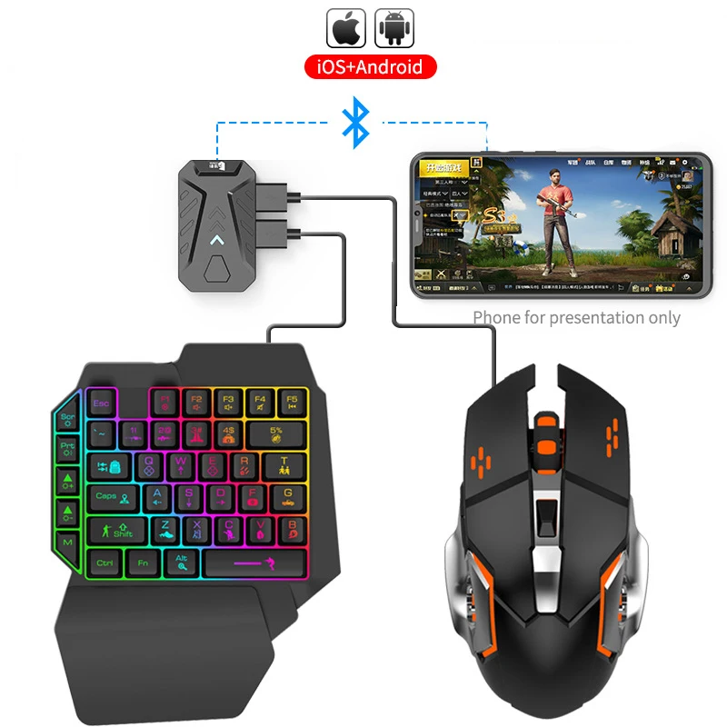 Professional Game Accessories Mix Pro Mouse & Keyboard Converter Faster Reaction For Android iOS Mobile PUBG Games