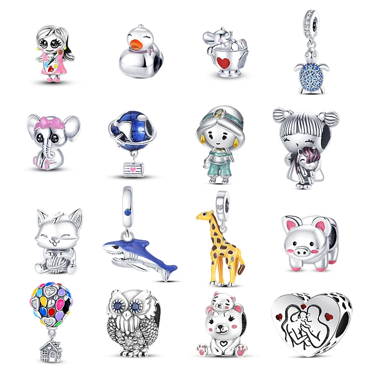 Custom Logo Hot Selling Products 2024 New 925 Sterling Silver Charms Charms Original Luxury Charms For Jewelry Making