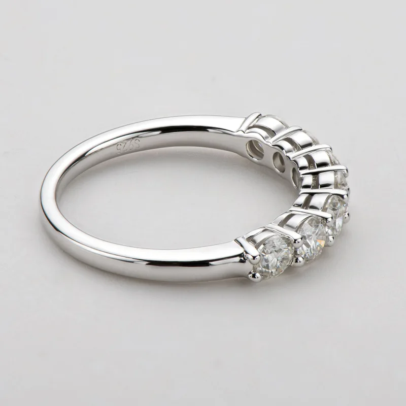  R.GEM. Обручальные ювелирные изделия S925 серебро 18K Платиновое Покрытие D 0 1ct 3 мм бриллиантовое муассанитовое кольцо с