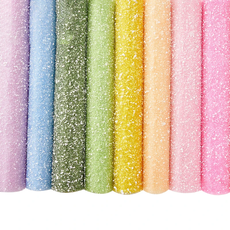 Unique Design Korean Style Gifts Packing Floral Decoration Flower Mesh Yarn Wrapping Paper With White Dots