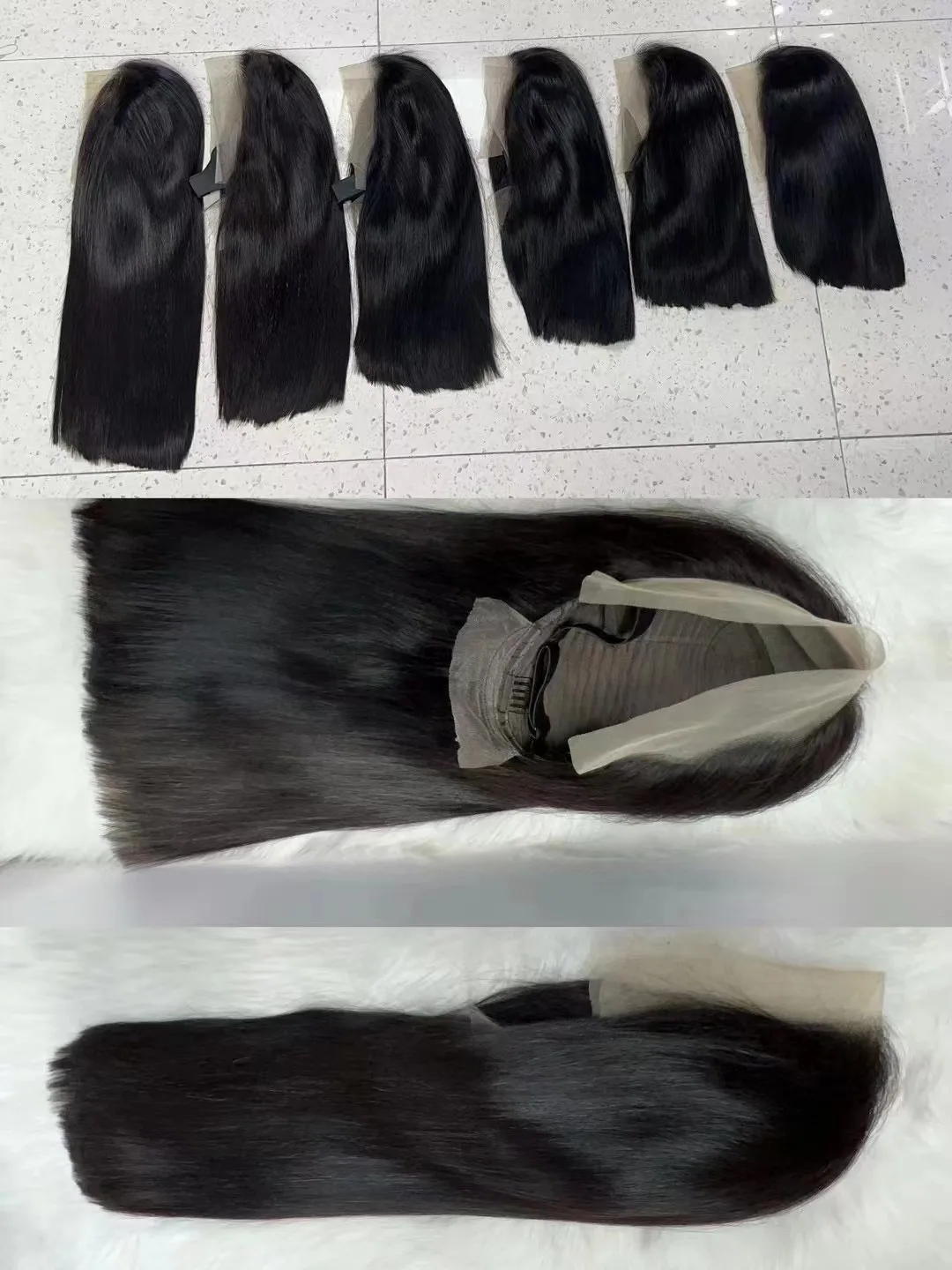 High Quality 13x4 Super Double Drawn Bone Straight Human Hair Wigs Superior High Density with Factory Price