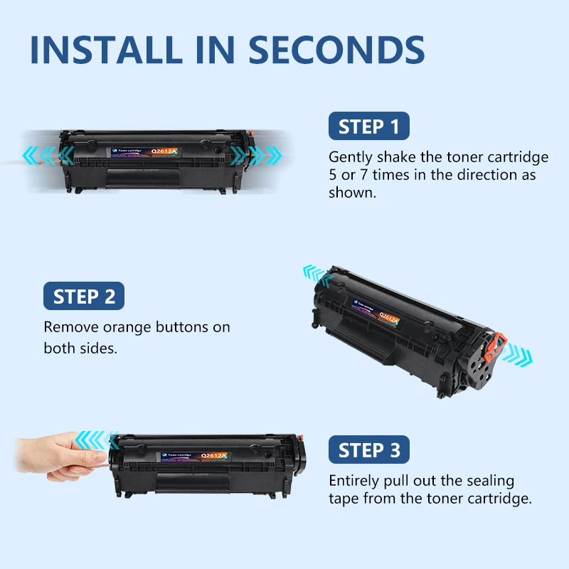 Q2612A For hp Toner cartridge Black premium toner cartridge compatible with  Laserjet 1010 1012 1015 1018 1022 1022
