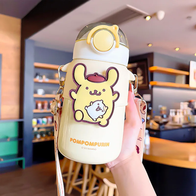Water Bottle Sport Tour Outdoor Leak Proof Cup Cartoon Kuromi Pochacco Lovely Seal Child School Water Bottles Drinkware Cu