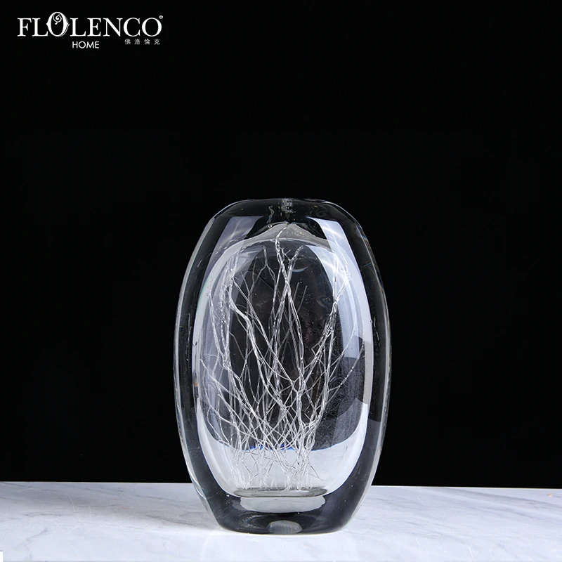 Modern Clear Handmade Murano Glass Craft Ornament Display Pieces Gift for Home Decoration