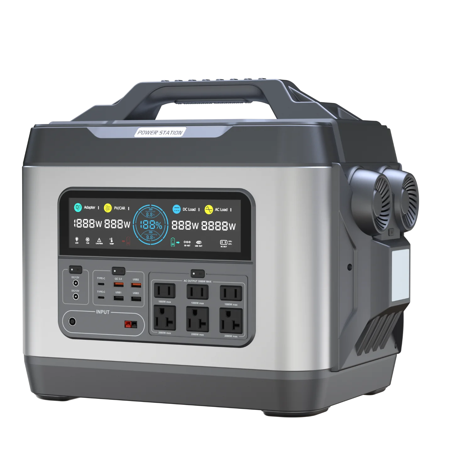 Outdoor Big Size High Capacity 300W 2200W 3000W Lifepo4 Lithium Cell Camping Solar Generator Portable Power Station