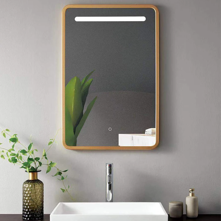 Aluminum Frame  touch sensor switch dimming function Bath mirrors bathroom light shave mirror