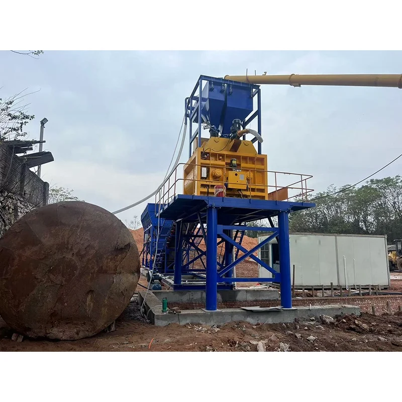 120m3/h concrete mixing plant portable aggregate batching machine hzs120 mobile concrete batching plant