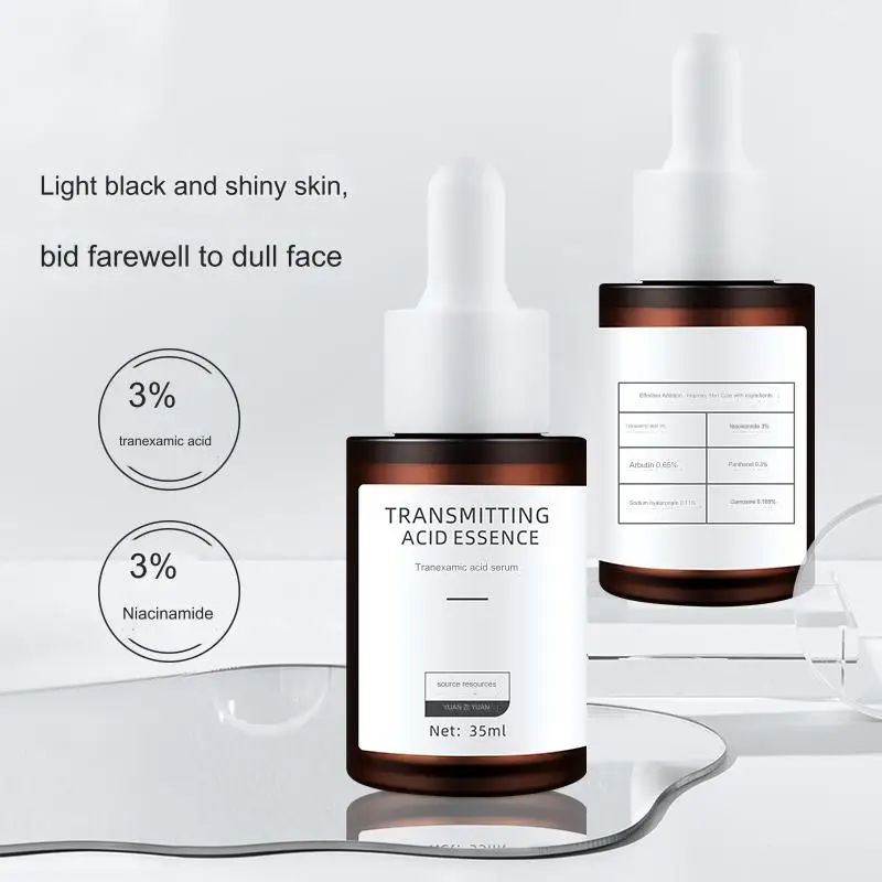 Private Label Organic Tranexamic Acid 3% Serum with Niacinamide for Face Neck Anti Melanin Dark Spot Corrector Whitening Serum