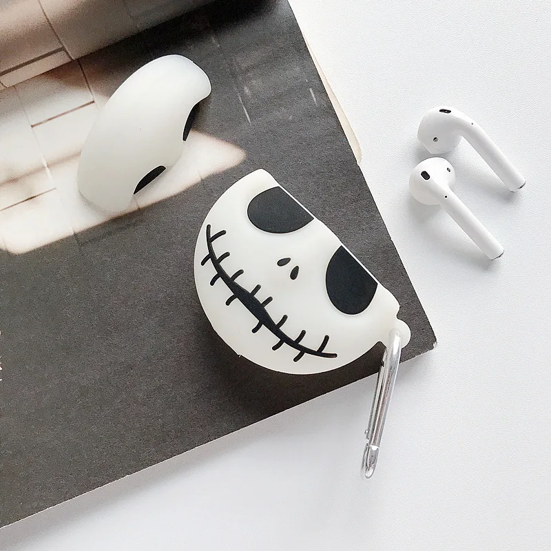 
Funny Luminous Skull Headphones case For Airpods 3 2 1 PRO Cover Accessories for Wireless Earphone Lanyard Protective Case 