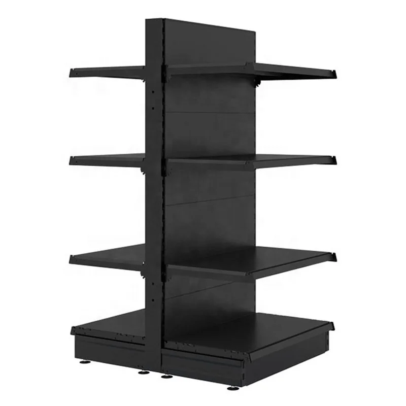 Customized Double-sided Black Supermarket Shelves
