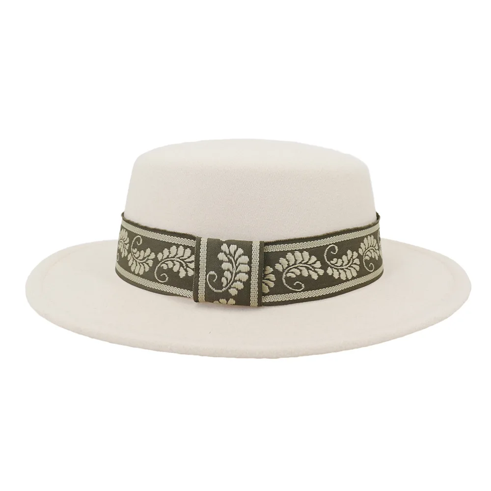 New Wool Felt Jazz Fedora Hat Women Unisex Wide Brim Trilby Cowboy Ca p Men Gentleman Hat