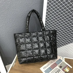 Hot Sales Wholesale Waterproof Nylon Cotton Quilted Puffer Bag tote handbags for women 2021 cheap handbags online ladies