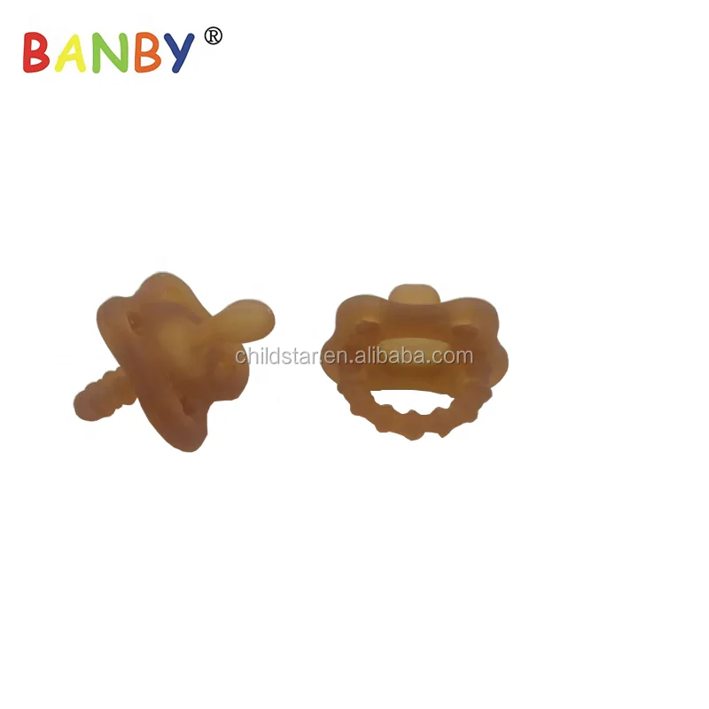 Natural Rubber Soother Round baby Dummy For Baby Eco Packaging