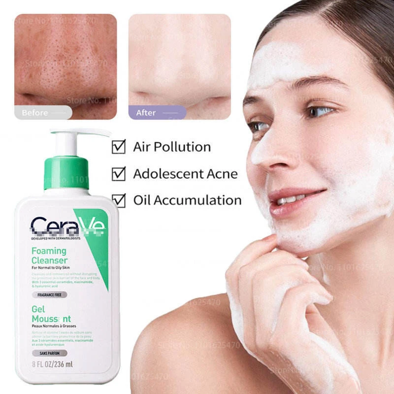 473 ML 16 FL OZ Face Cleanser Oil Control Moisturizing Body Lotion Anti-aging Acne Facial Foaming Cleanser