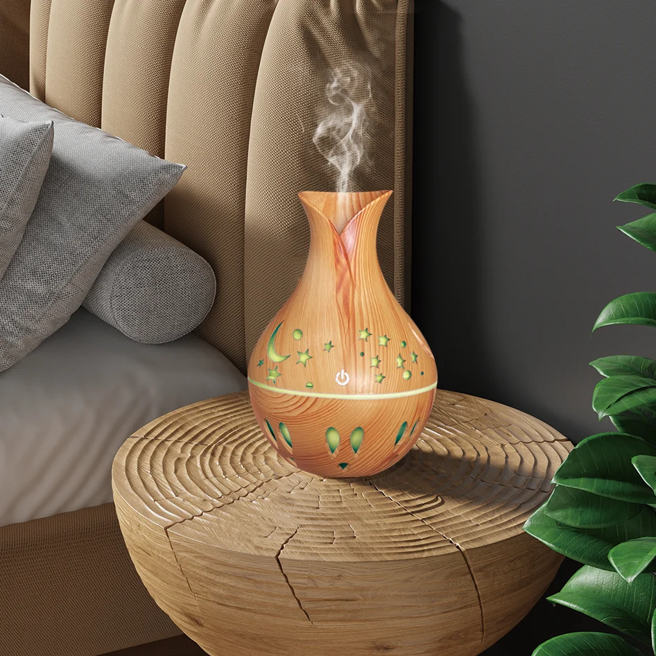 Factory Direct sales 2023 Creative new product USB big fog starry sky Moon wood grain humidifier gift office air purifier
