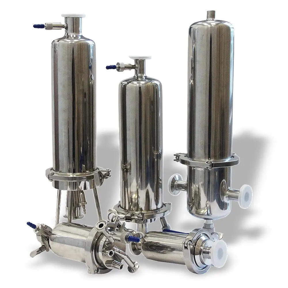 316 Stainless steel Air Filter Housing with Sterile Membrane Cartridge Filter Suitable for Gas Sterilization Filtration