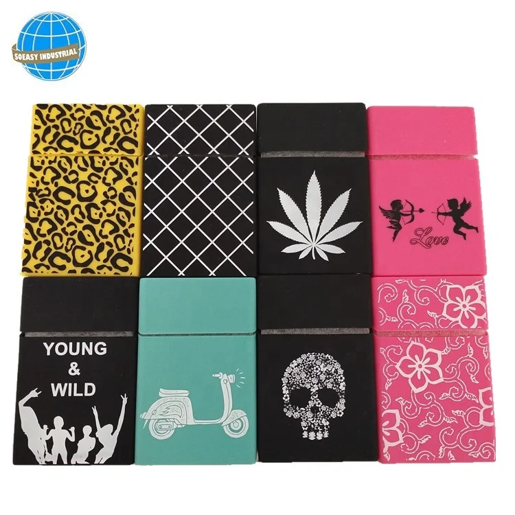Wholesale Cheap Custom Color Standard size Silicone Cigarette Case