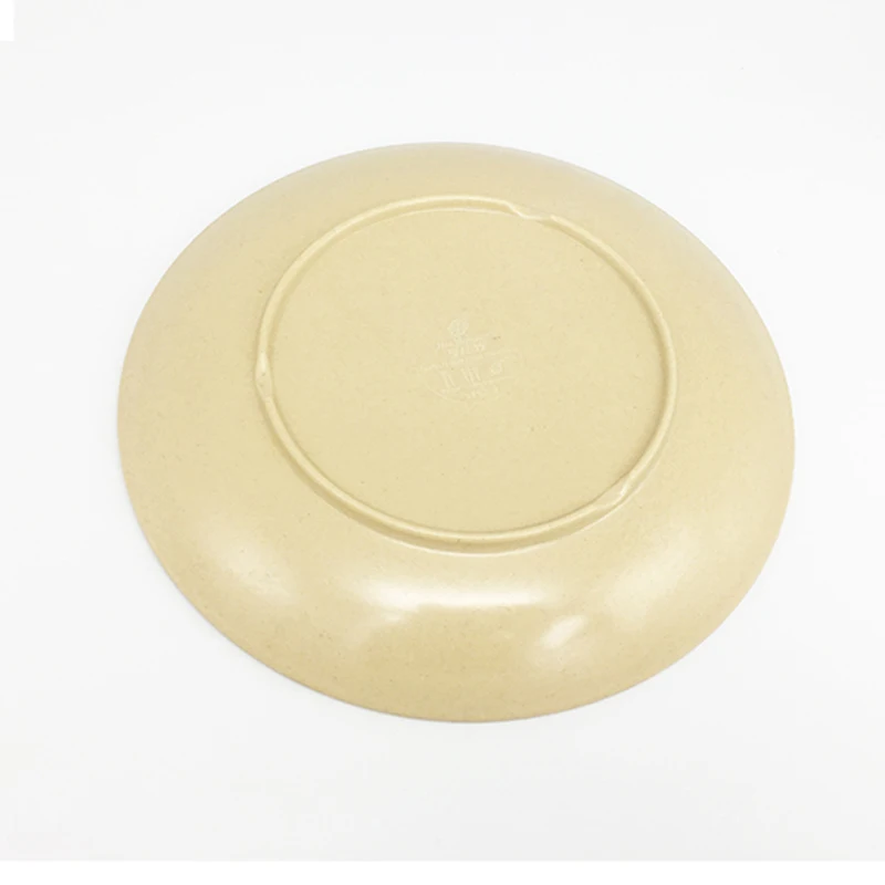 
Natural pure plant bamboo fiber PLA ecological kitchen dinner round plate dishes set 