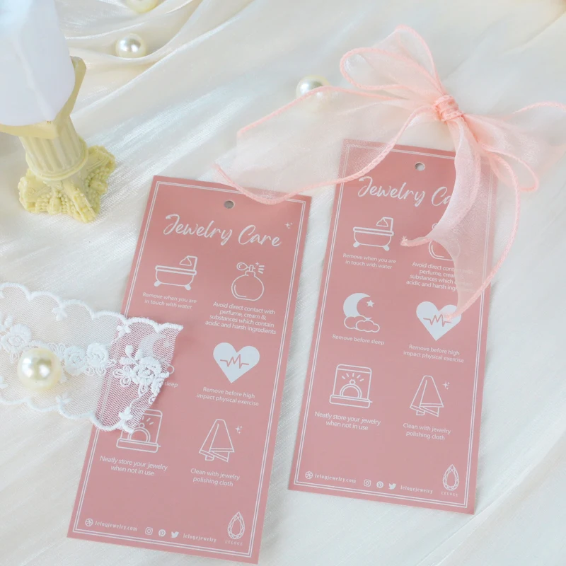 Custom logo printing hangtag relief swing point UV gold foil label paper hangtag thank you card