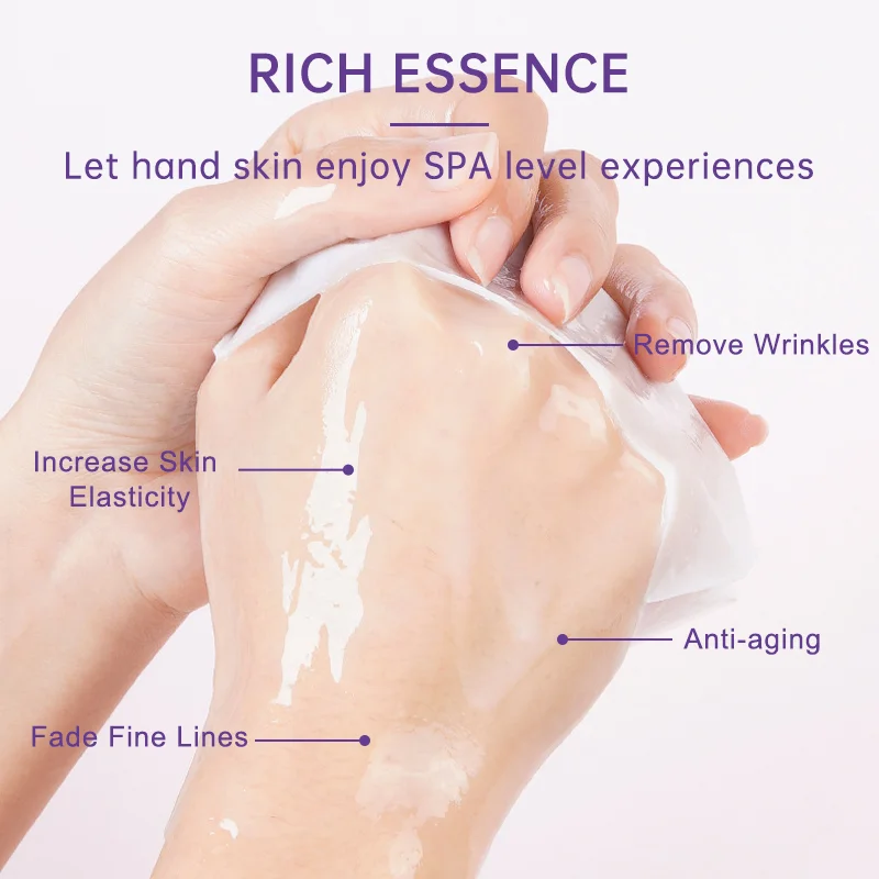 Beauty SPA Lavender Hand Mask Natural Soften Collagen Firming Repairing Dryness Crack Dead Skin Removal Smooth Daily Hands Care