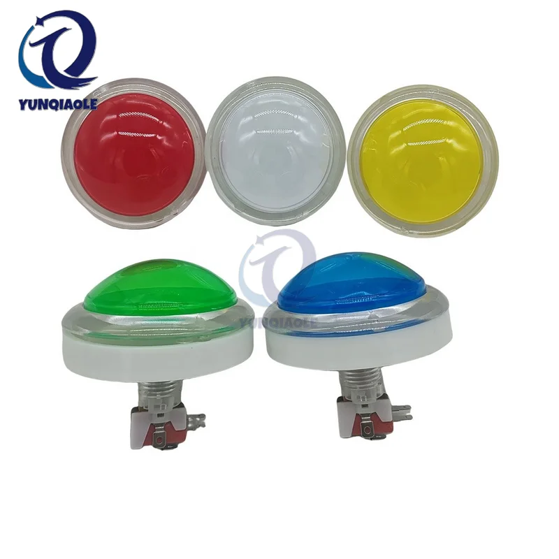 100mm Dome Shaped Jumbo LED Illuminated Self-resetting Large Game Arcade Buttons 12V Push Button Switch for Arcade Game Project