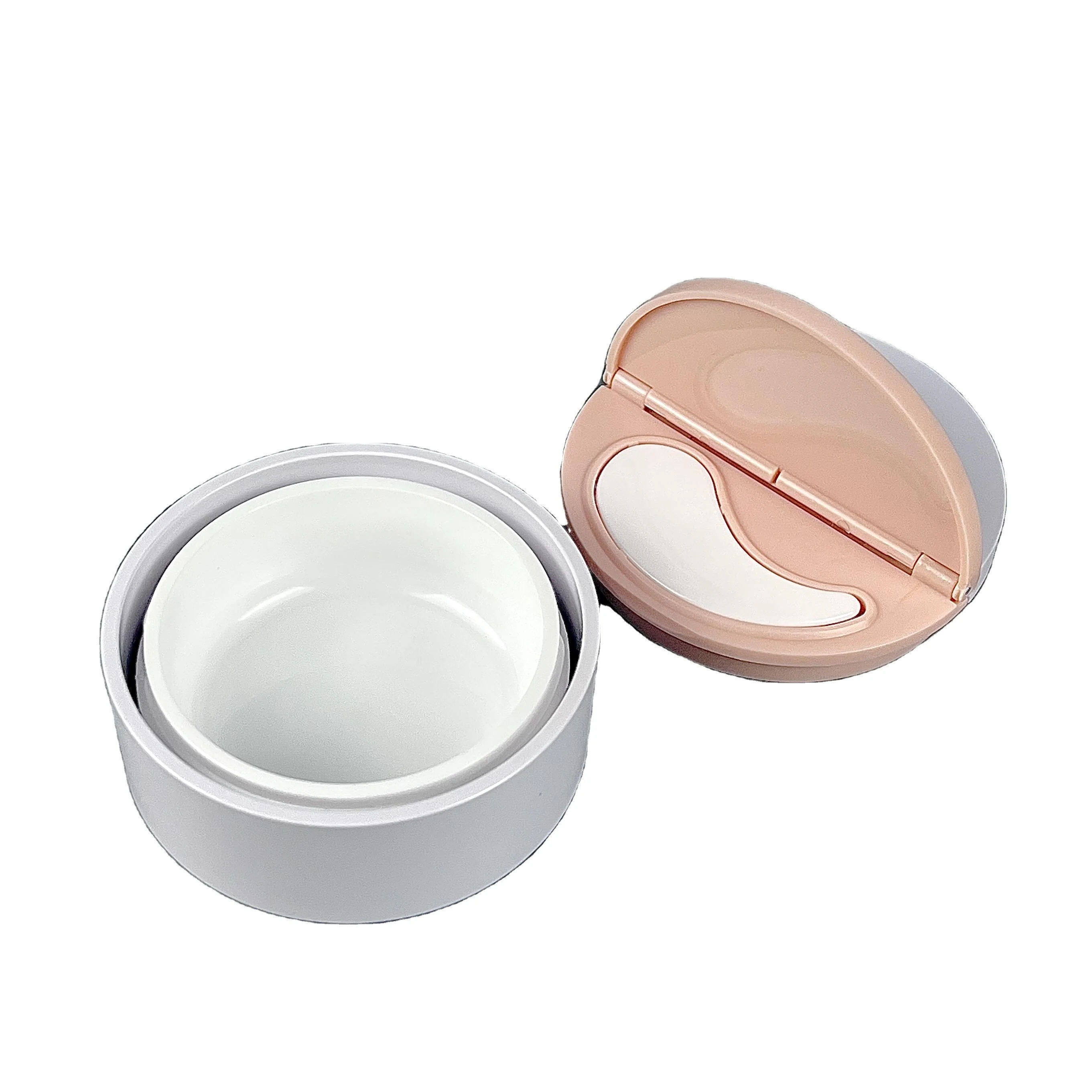 New design 50g face cream container with spoon, round abs cosmetic jar, skincare empty cream package manufacture