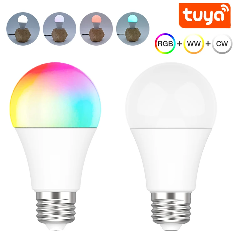 Dimmable A60 220v Rgb Wi Fi smart bulb 9 watt 18w Watt tuya smart life Led Bulb Warm White lot synch music