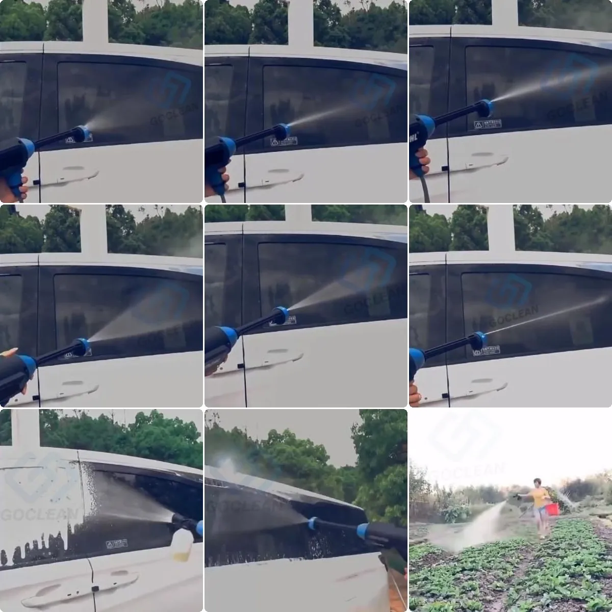 Garden Landscape Cleaning 21V 48V Lithium Battery Cordless Pressure Washer Wireless Car Wash Battery Powered Light Wash