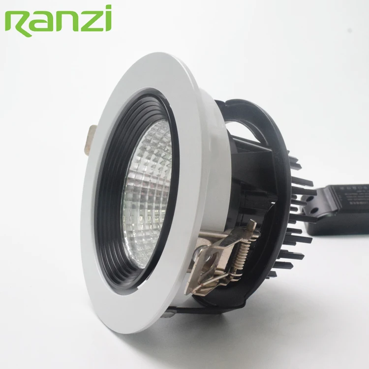 Aluminum 90 CRI Down Focus Lights 15W 15 Degree Beam Angle Dimmable LED COB Downlight