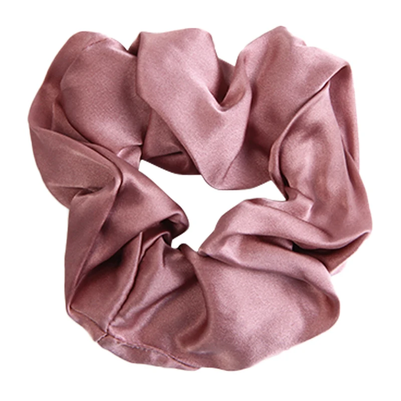 
100% Pure Silk Hair Scrunchies Large Oversized Hair Headband With Long Elastic Band 